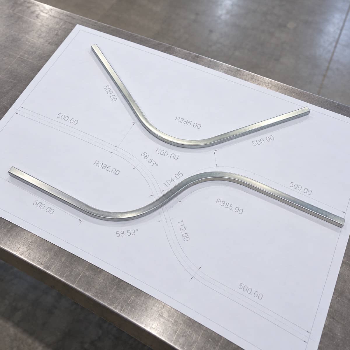 3D buigvorm met verlopende radius