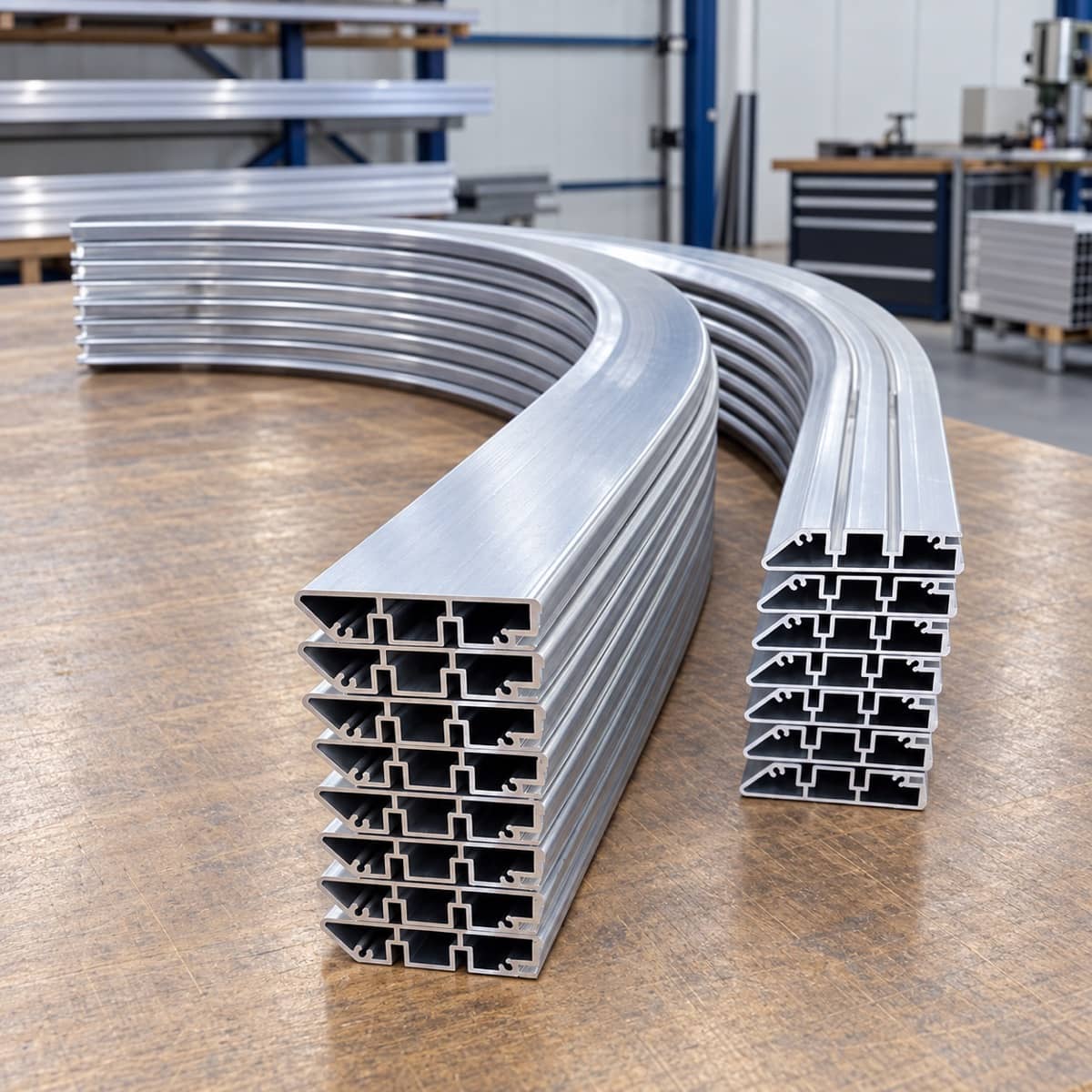 Gebogen kokerprofielen voor machineonderdelen